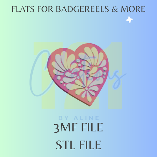 TALAVERA HEART FLAT STL FILE