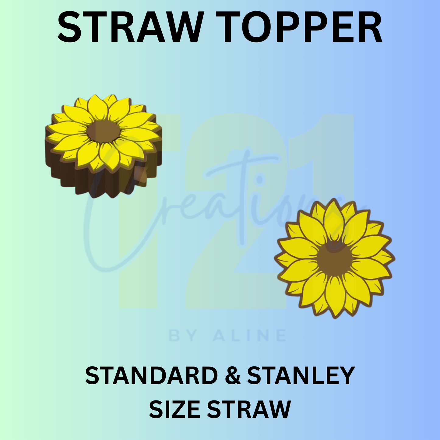 SUNFLOWER STRAW TOPPER