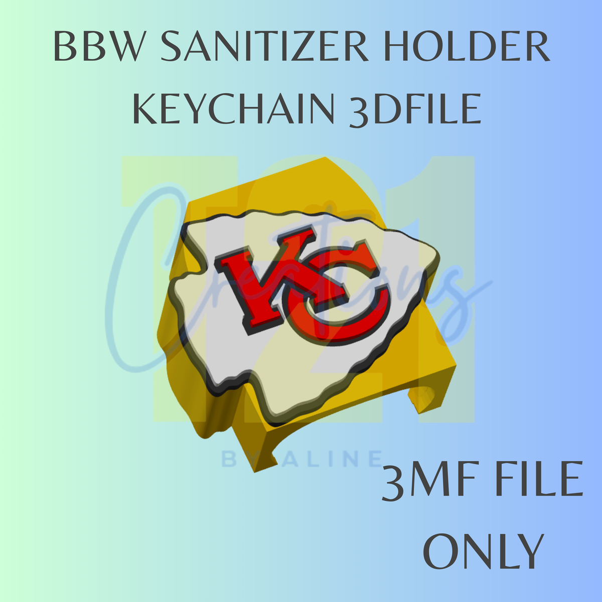 K/ C BBW SANITIZER KEYCHAIN 3MF FILE