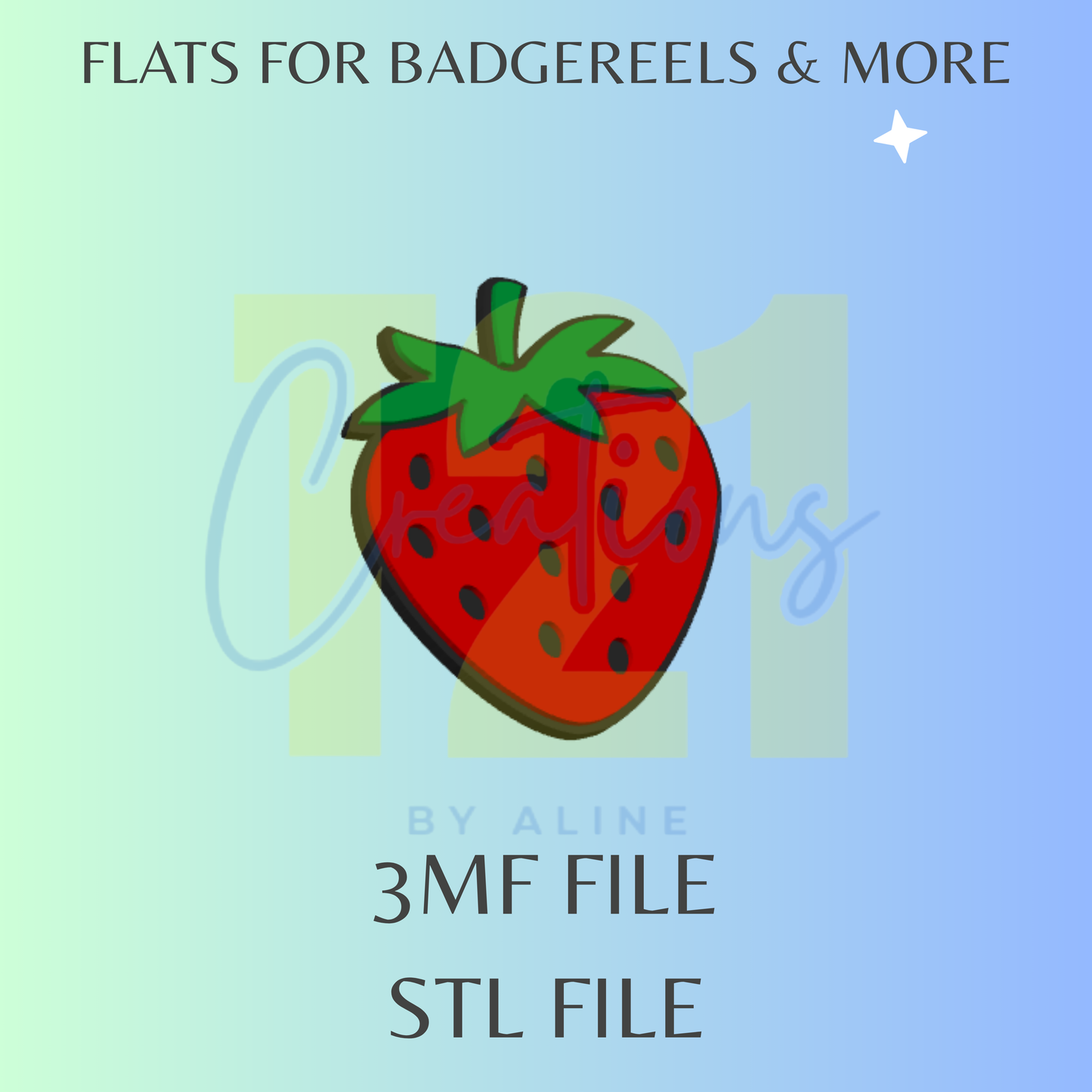 STRAWBERRY FLAT STL FILE