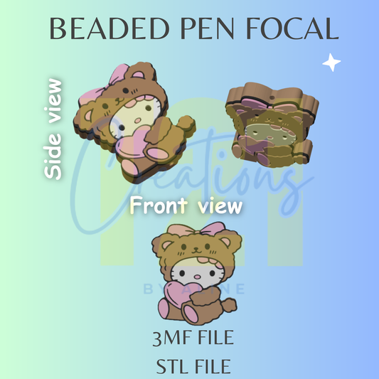TEDDY KITTY PEN FOCAL STL FILE
