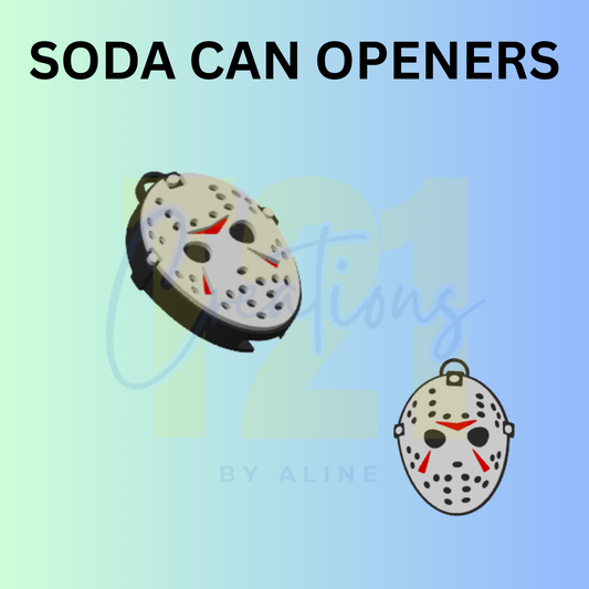 SPOOKY MASK 2 SODA CAN OPENER KEYCHAIN