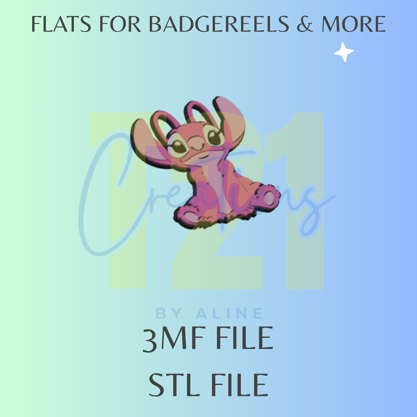 PINK ANGEL FLAT STL FILE