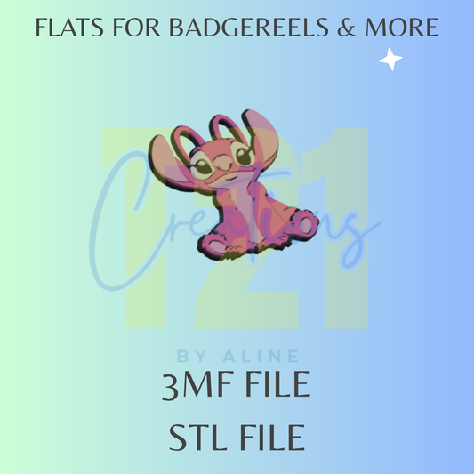 PINK ANGEL FLAT STL FILE