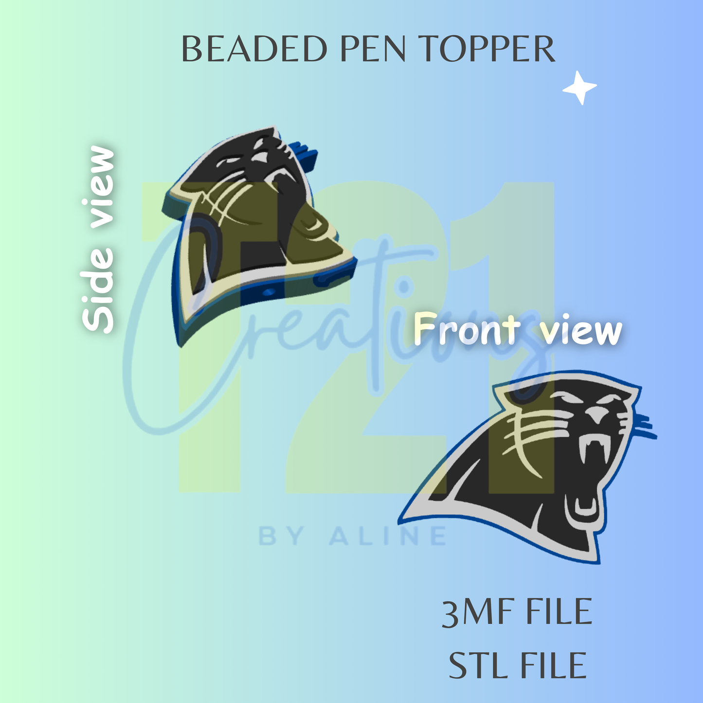 PANTHER PEN TOPPER STL FILE