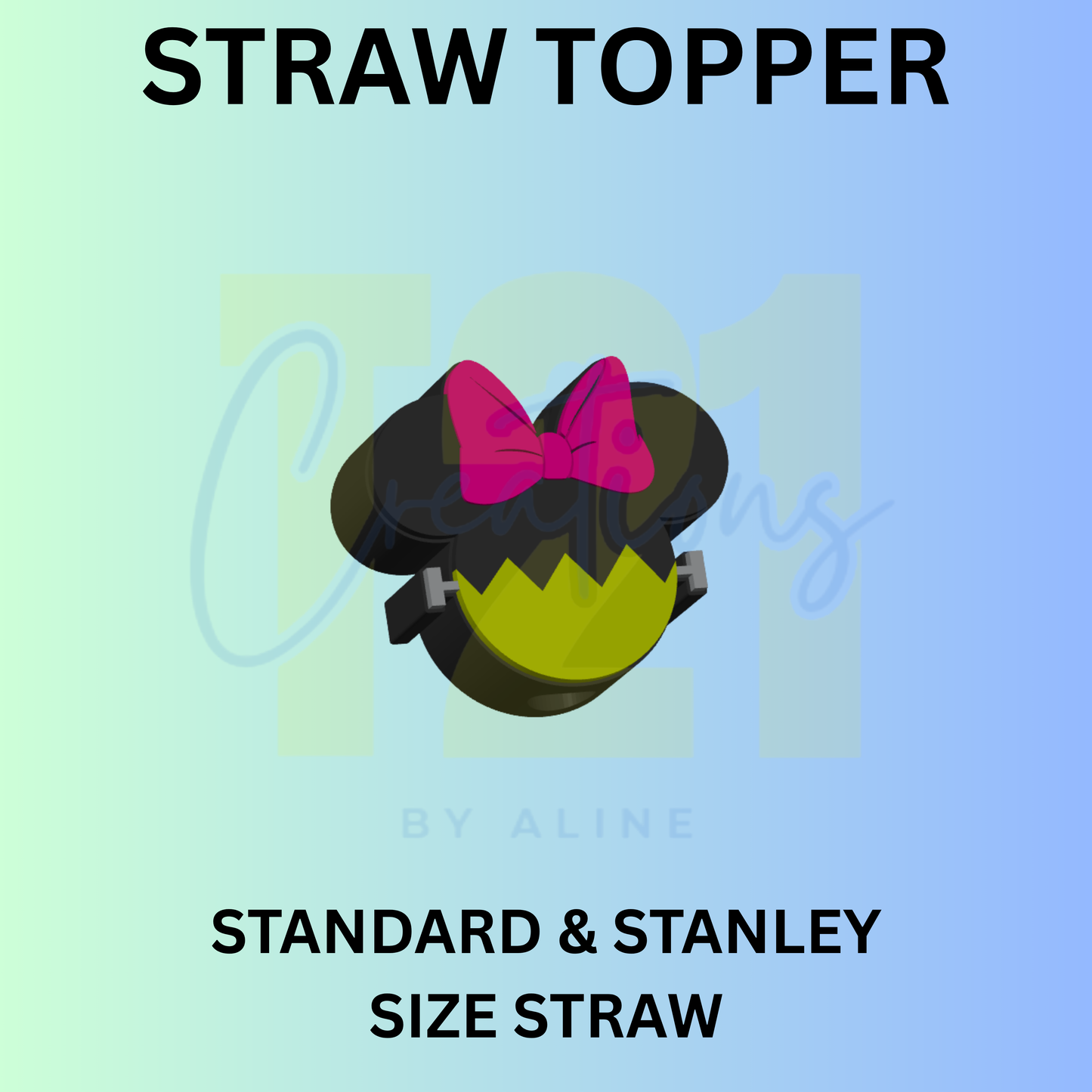 GIRL ZOMBIE STRAW TOPPER