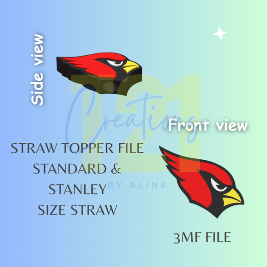 CARDINALS STRAW TOPPER STL FILE