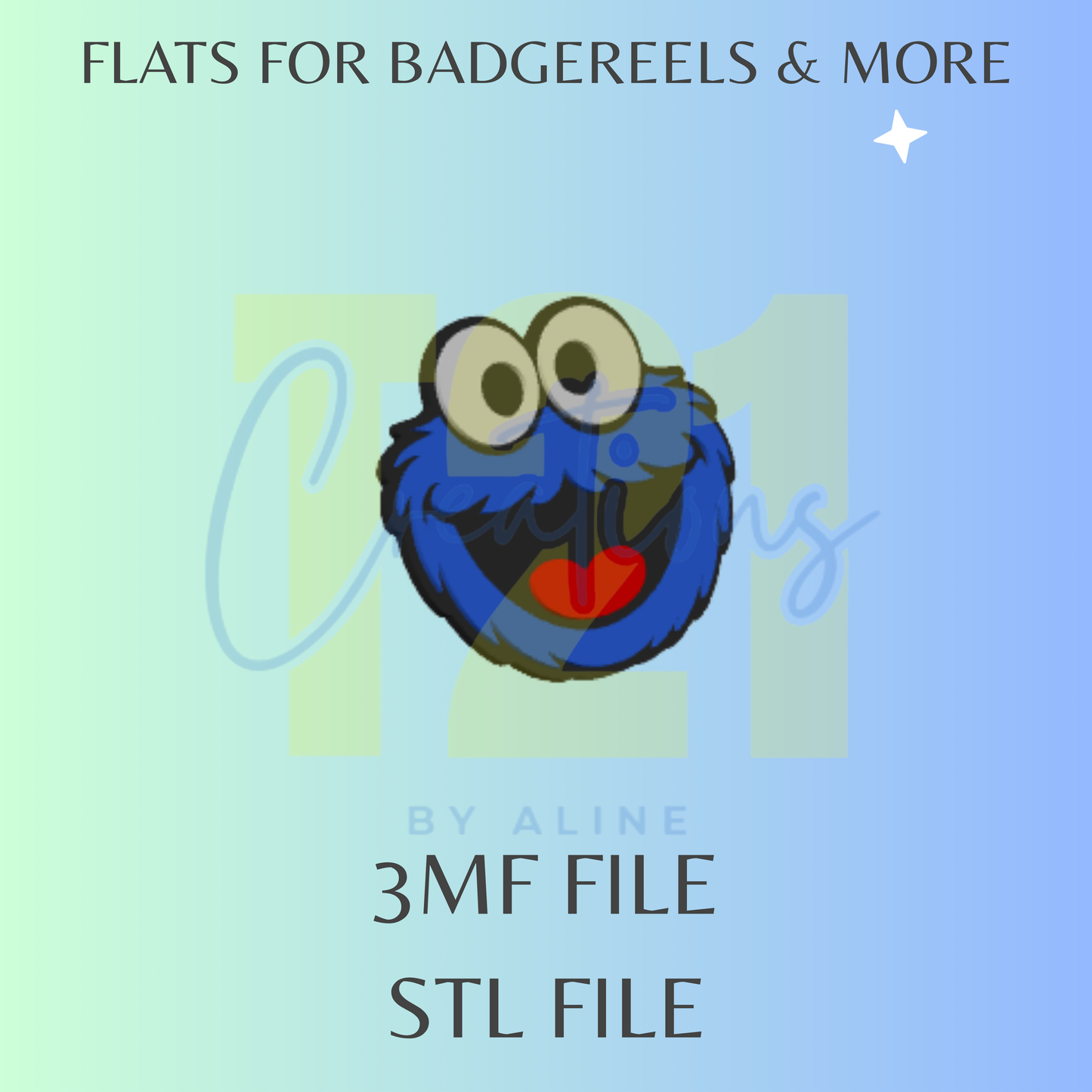 MONSTER COOKIE FLAT STL FILE