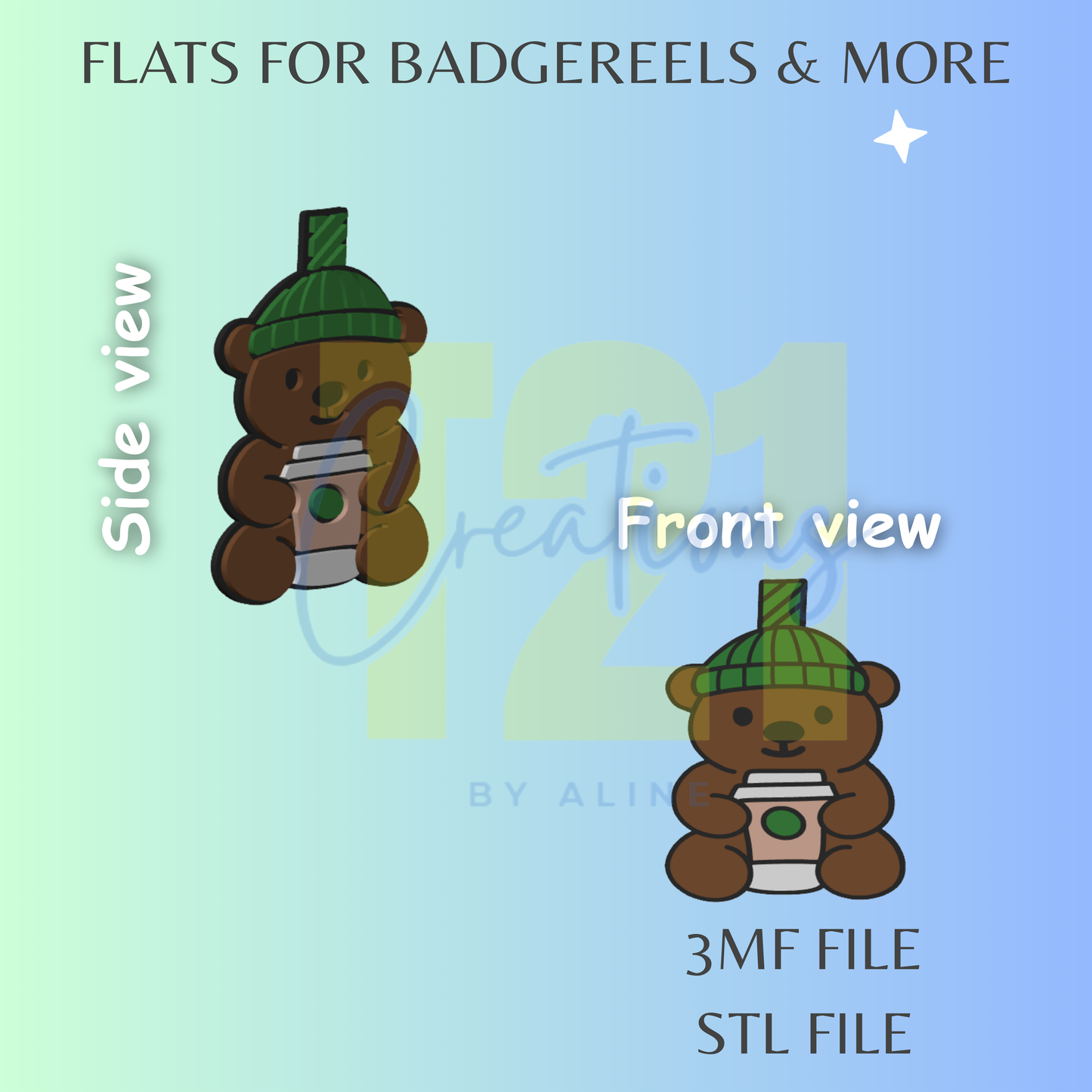 BROWN BEAR FLAT STL FILE