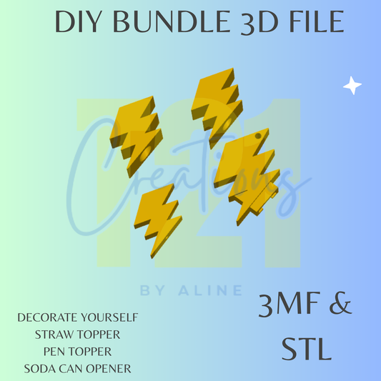 LIGHTINING BOLT DIY BUNDLE DIGITAL FILE