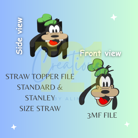 GOO-FY STRAW TOPPER STL FILE