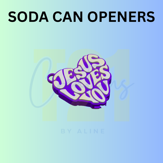 JESUS LOVES YOU SODA CAN OPENER KEYCHAIN