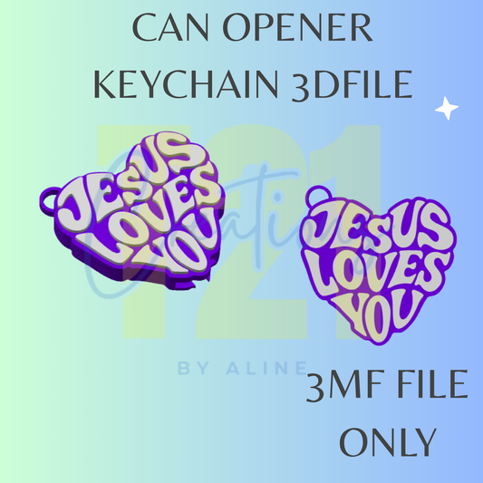 JESUS LOVES YOU CAN OPENER 3MF FILE