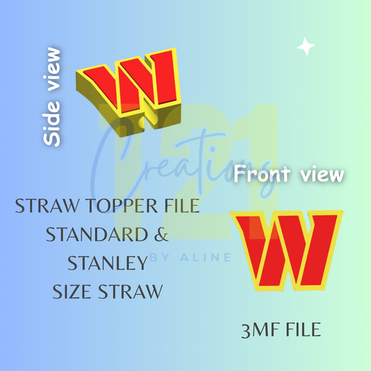 COMMANDERS STRAW TOPPER STL FILE
