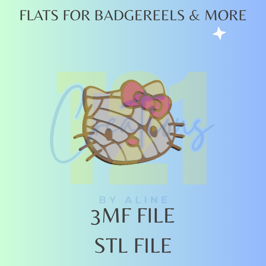 CONCHA KITTY FLAT STL FILE