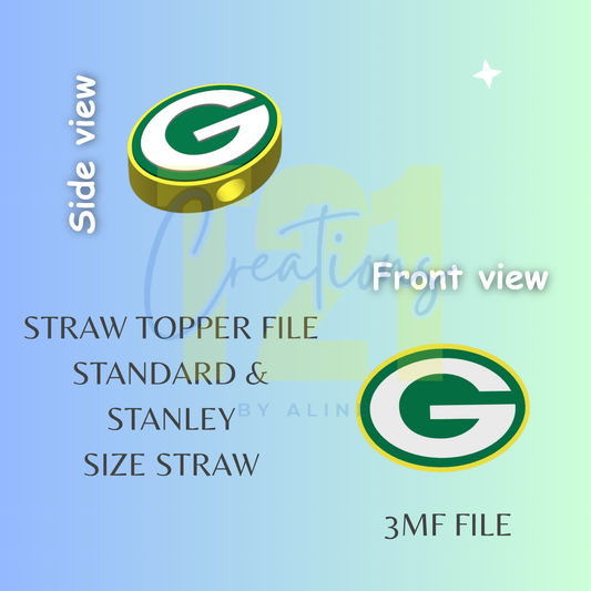 PACKERS STRAW TOPPER STL FILE