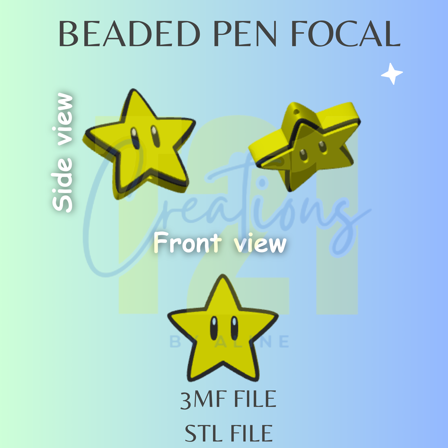 YELLOW STAR PEN FOCAL STL FILE