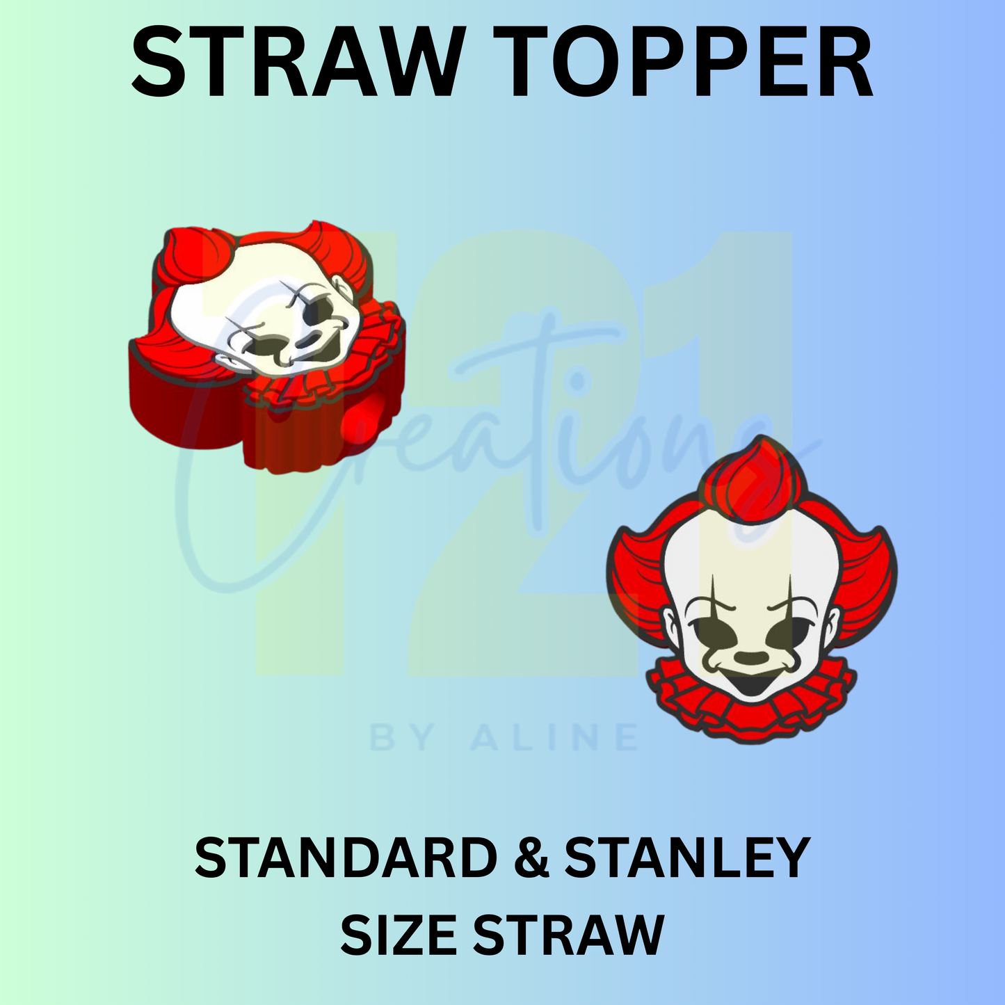 CLOWN STRAW TOPPER