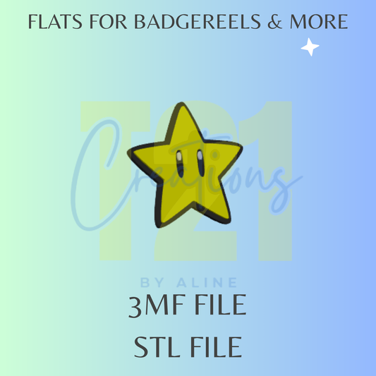 YELLOW STAR FLAT STL FILE