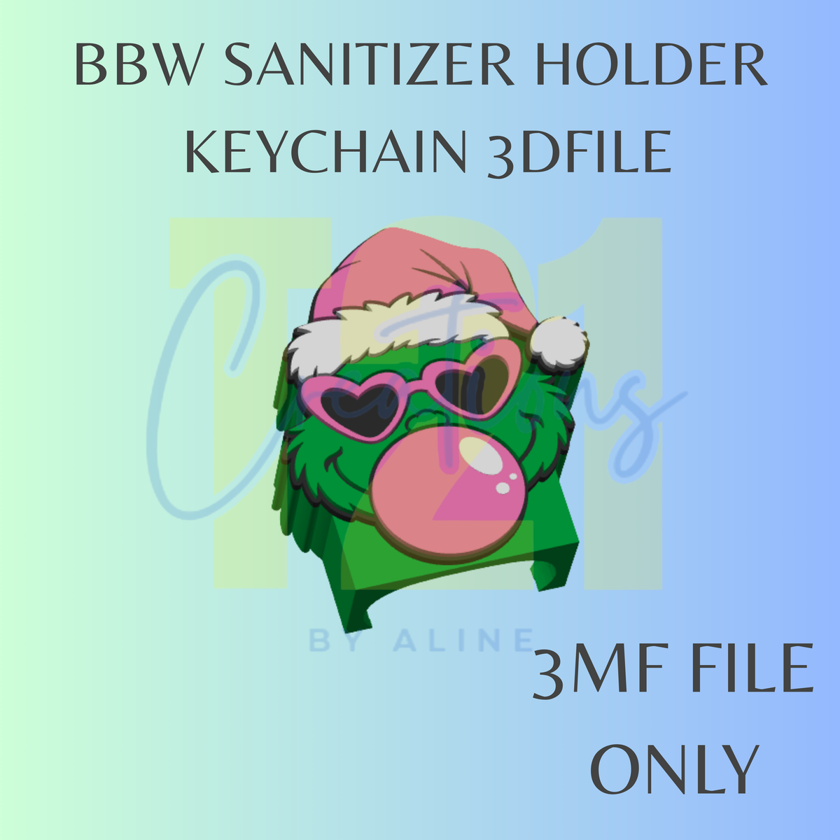 COOL GROUCH BBW SANITIZER KEYCHAIN 3MF FILE