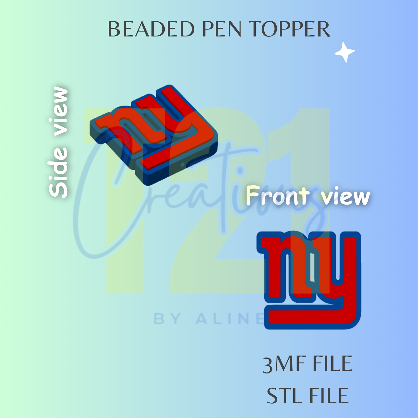 NY PEN TOPPER STL FILE