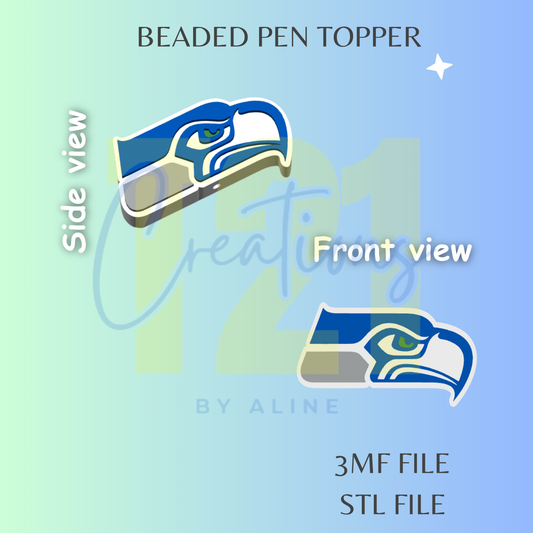 SEA- HAWKS PEN TOPPER STL FILE