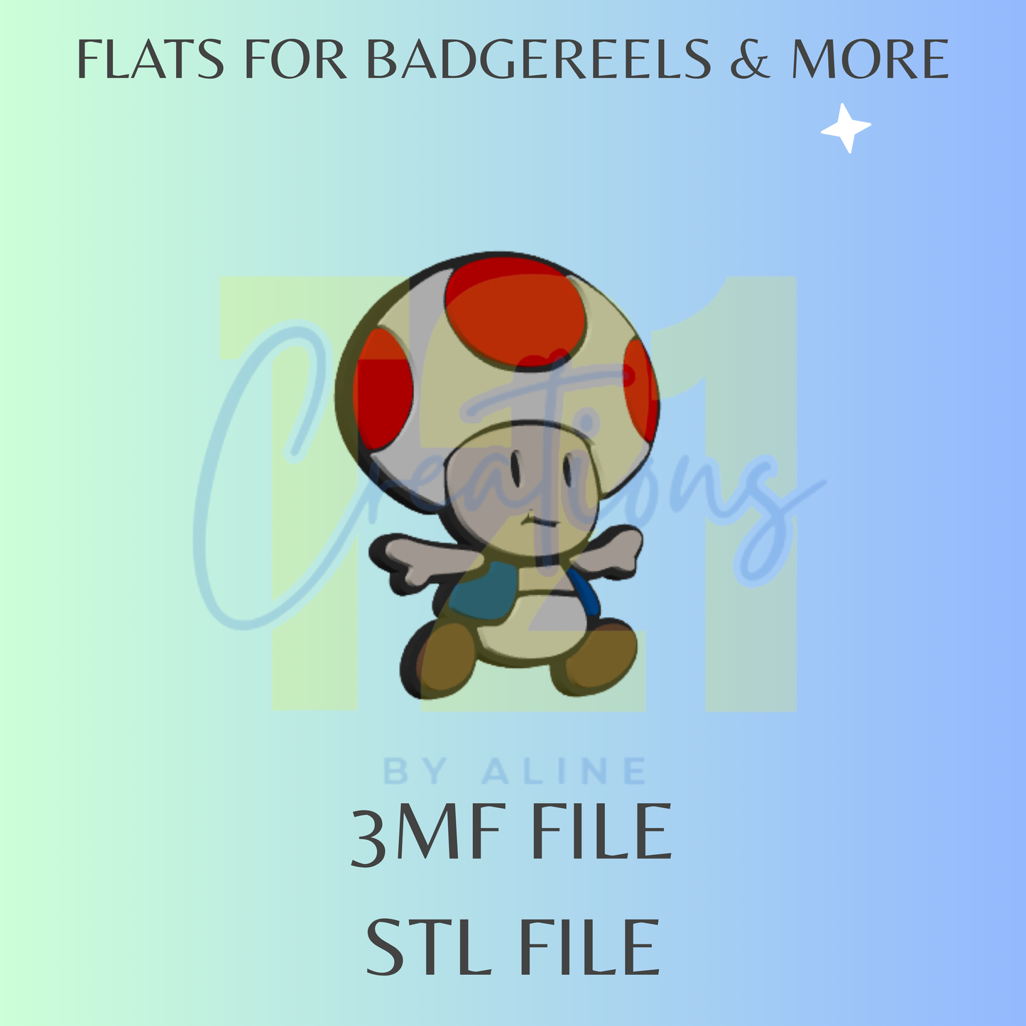 MUSHROOM FLAT STL FILE