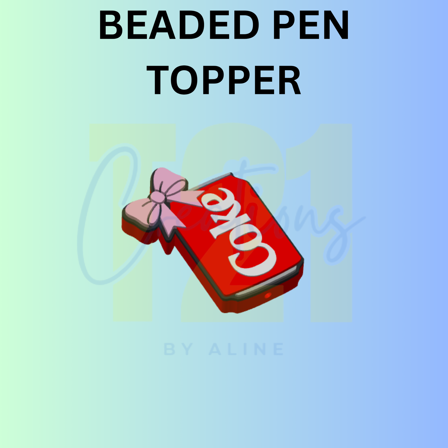 COQUETTE RED SODA PEN TOPPER