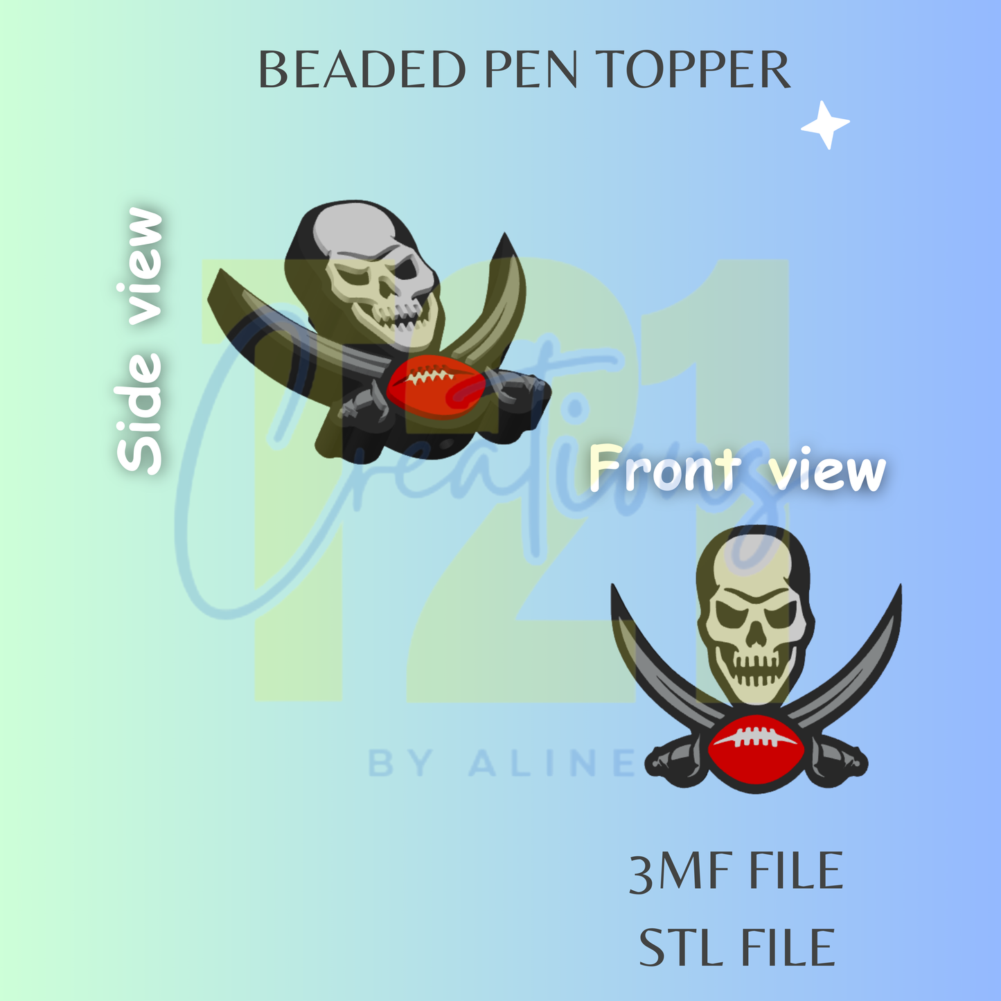 BUCCA PEN TOPPER STL FILE