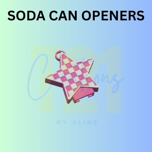 CHECKER STAR CAN OPENER KEYCHAIN