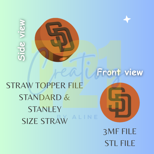 SD STRAW TOPPER STL FILE