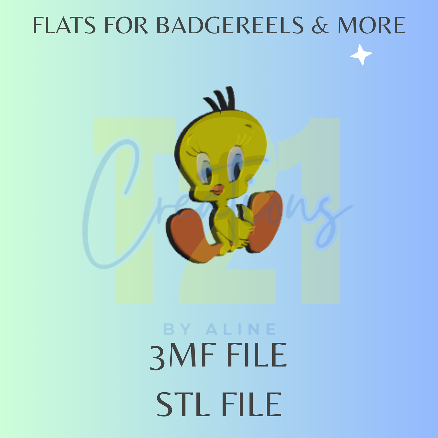 YELLOW BIRD FLAT STL FILE