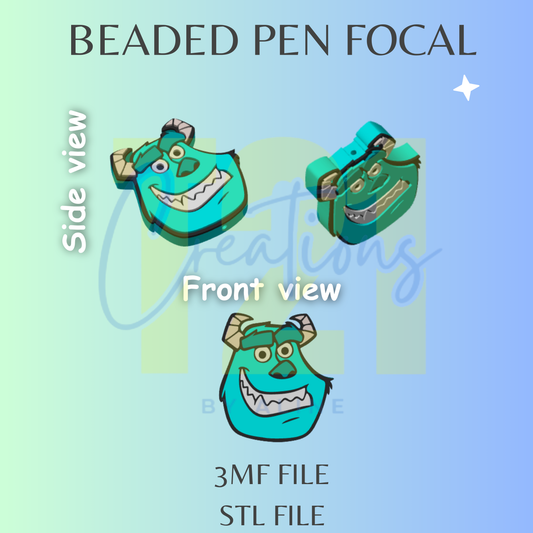 TEAL MONSTER PEN FOCAL STL FILE