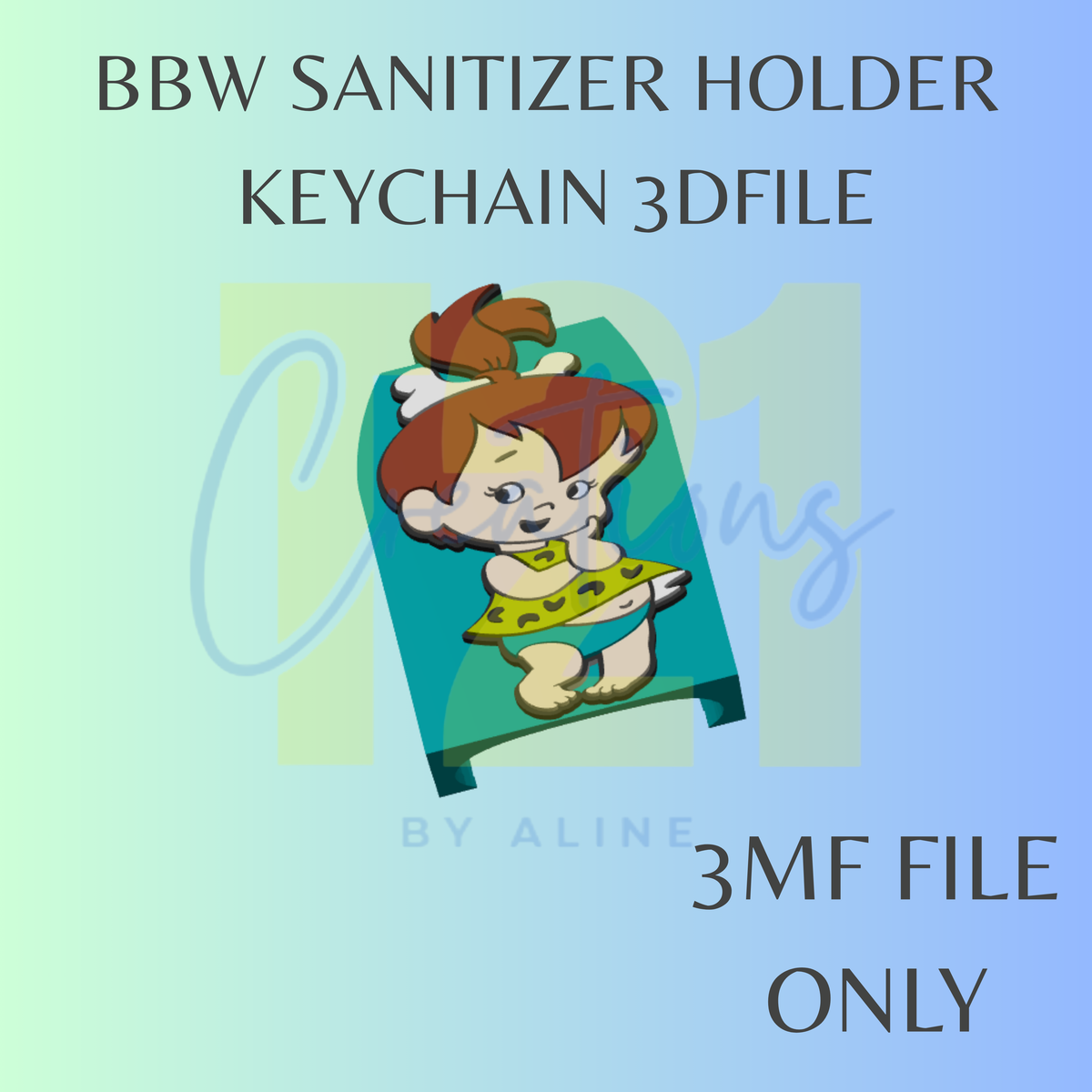 PEBBLE (S) BBW SANITIZER KEYCHAIN 3MF FILE