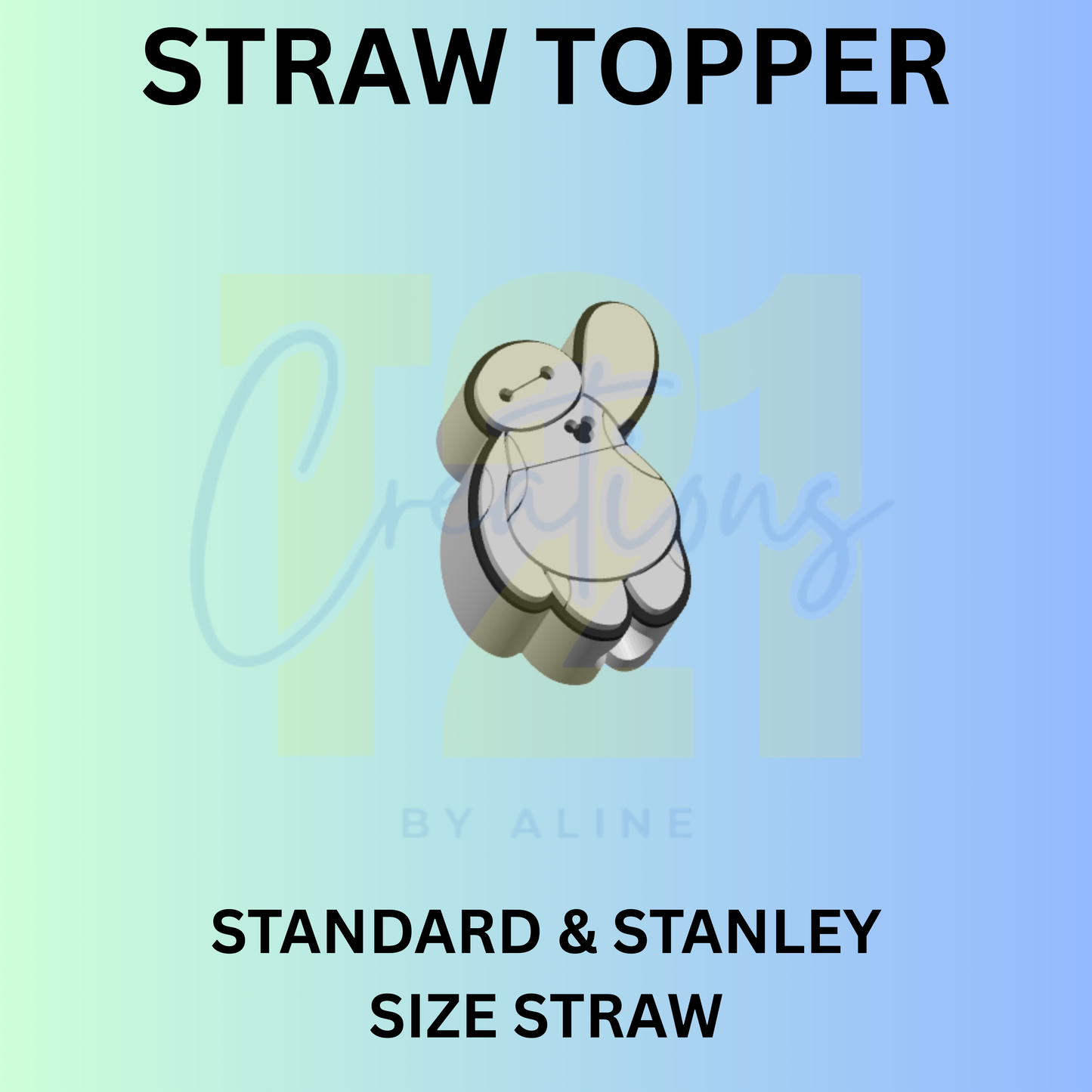 BAY-MAX STRAW TOPPER
