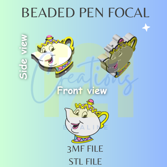 TEA POT PEN FOCAL STL FILE