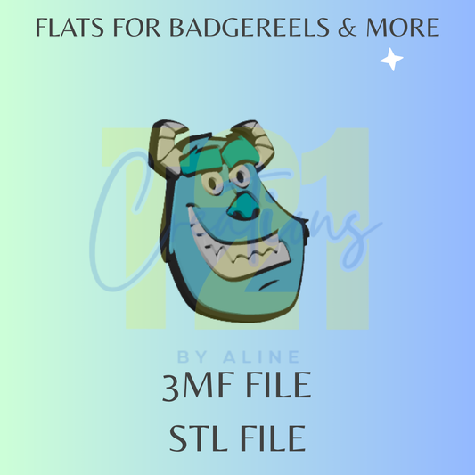 TEAL MONSTER FLAT STL FILE