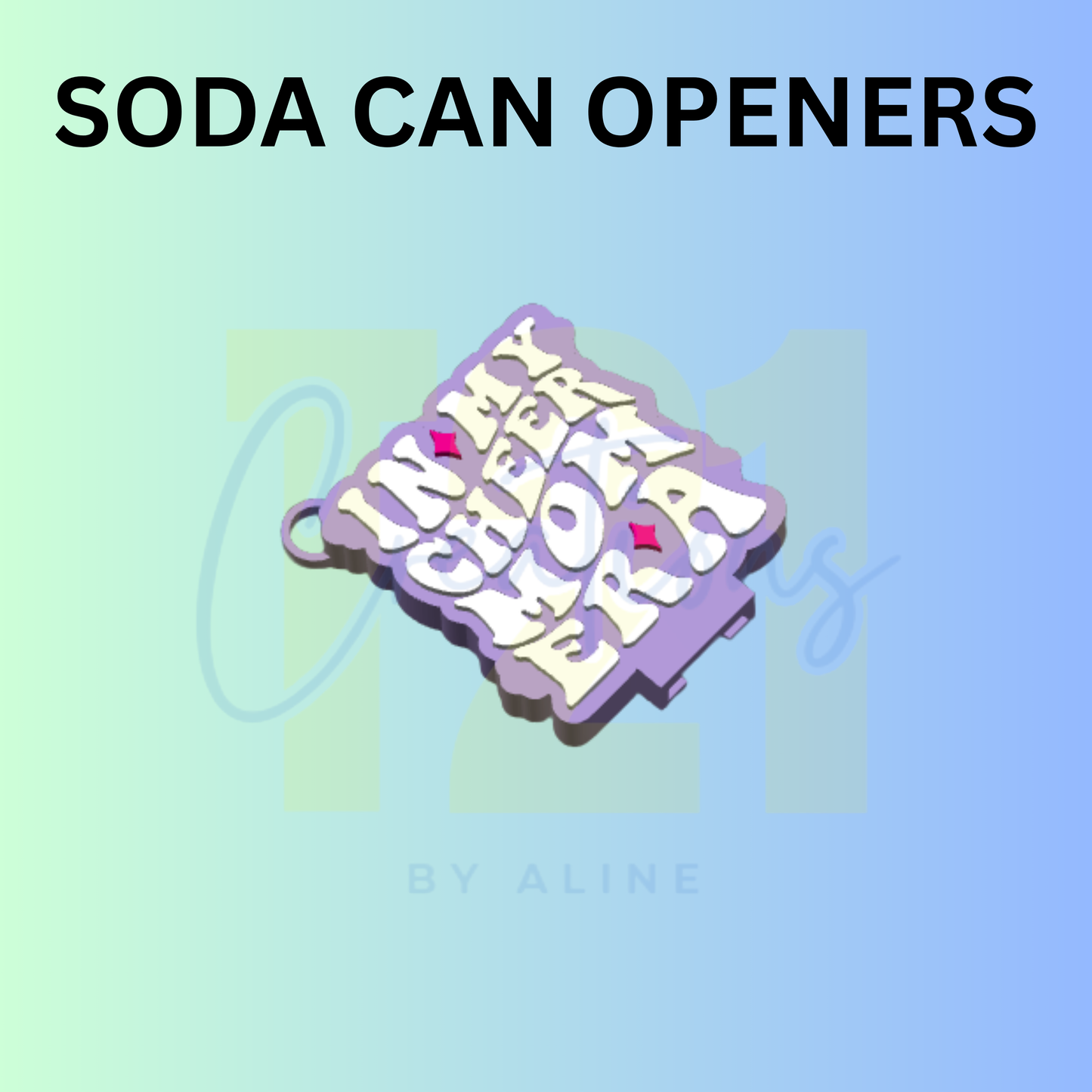 CHEER MOM ERA SODA CAN OPENER KEYCHAIN