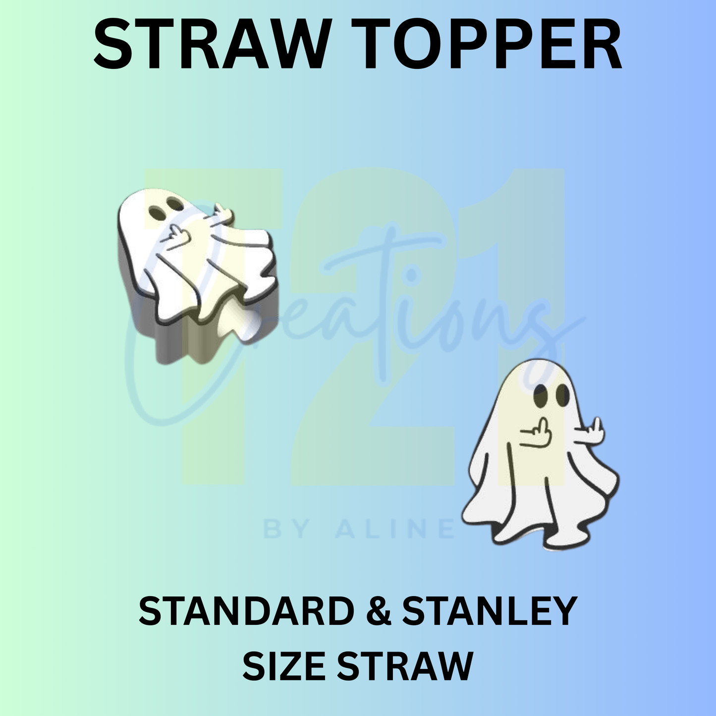 SASSY GHOST STRAW TOPPER