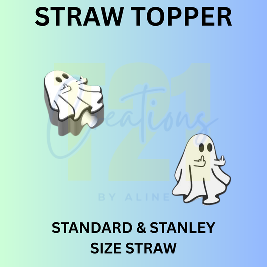 SASSY GHOST STRAW TOPPER