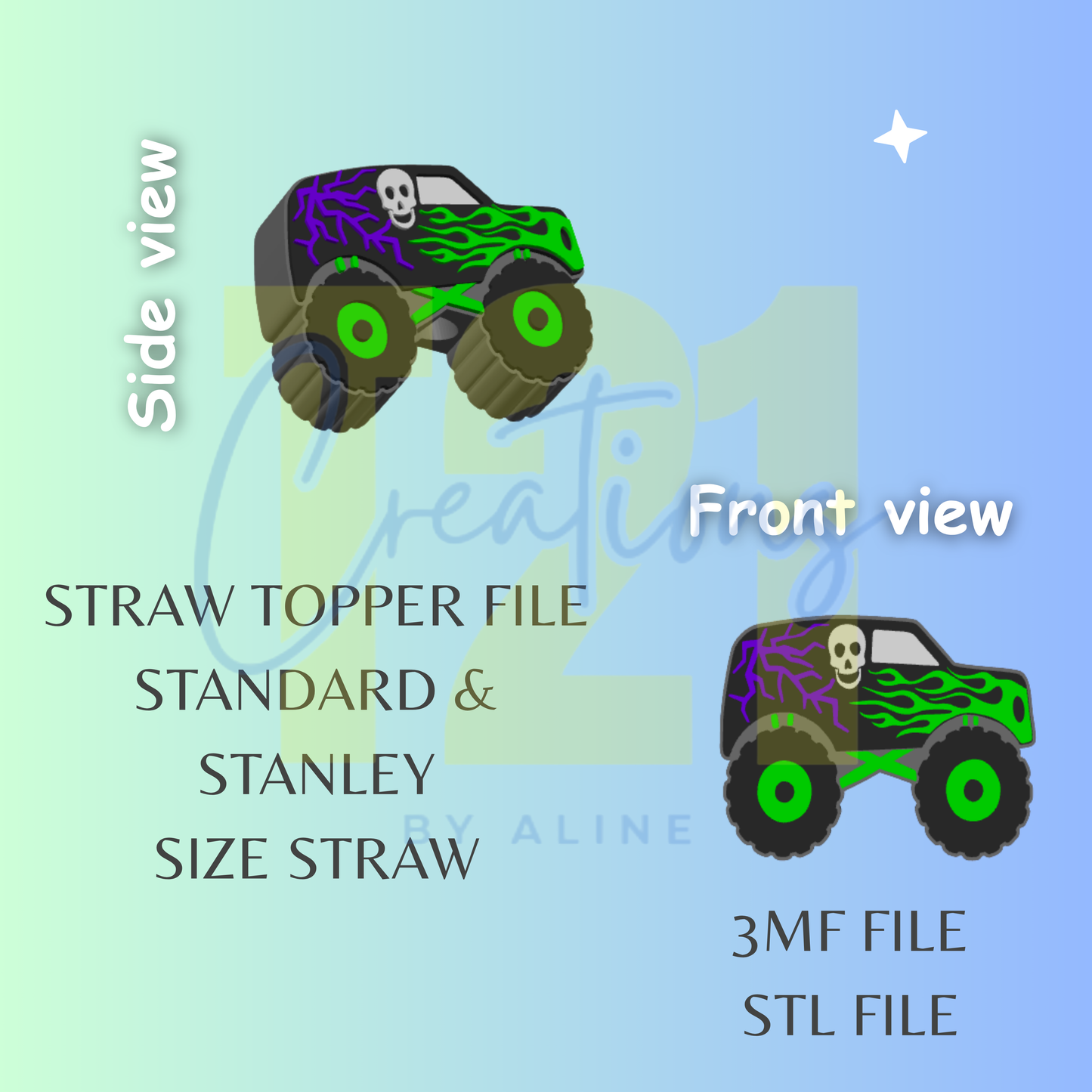 BIG TRUCK TOPPER STL FILE