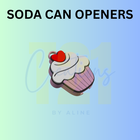 CUPCAKE SODA CAN OPENER KEYCHAIN