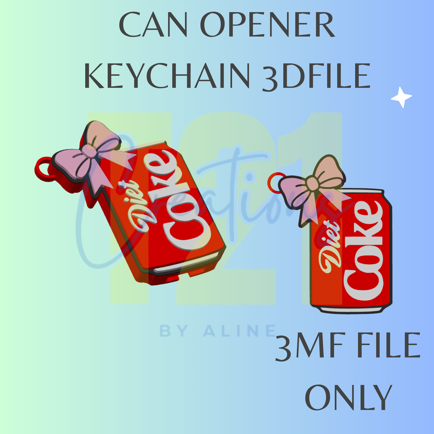 RED DIET SODA CAN OPENER 3MF FILE