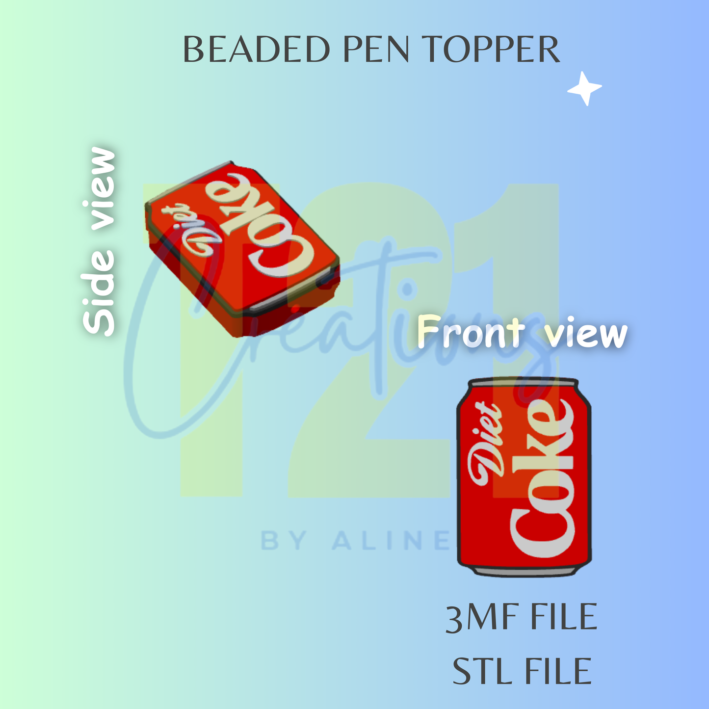 DIET CO-KE PEN TOPPER STL FILE