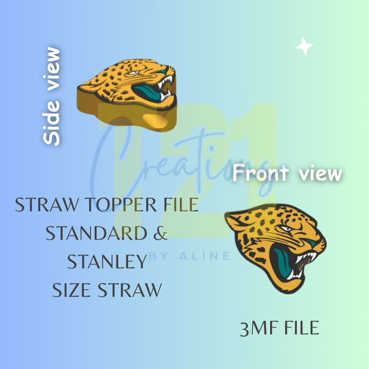 JAGUARS STRAW TOPPER STL FILE