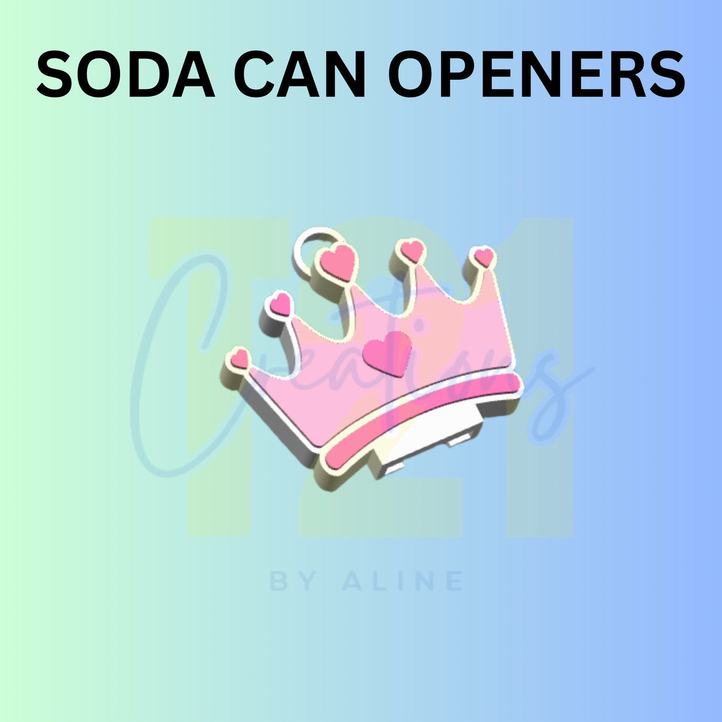 PRINCESS CROWN SODA CAN OPENER KEYCHAIN