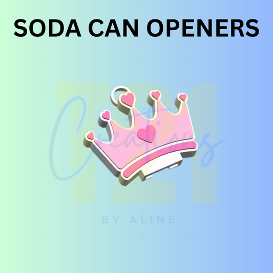 PRINCESS CROWN SODA CAN OPENER KEYCHAIN