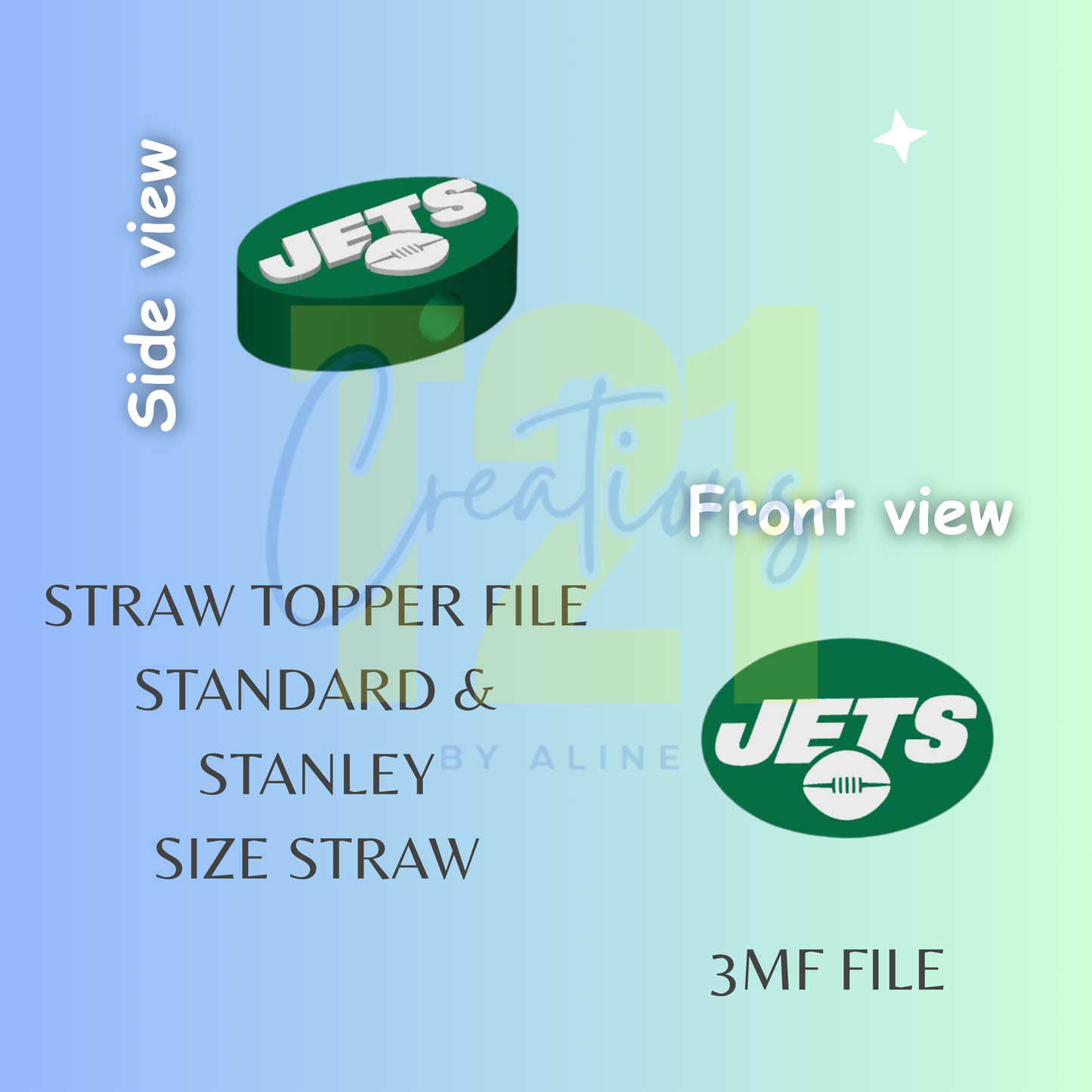 JETS STRAW TOPPER STL FILE