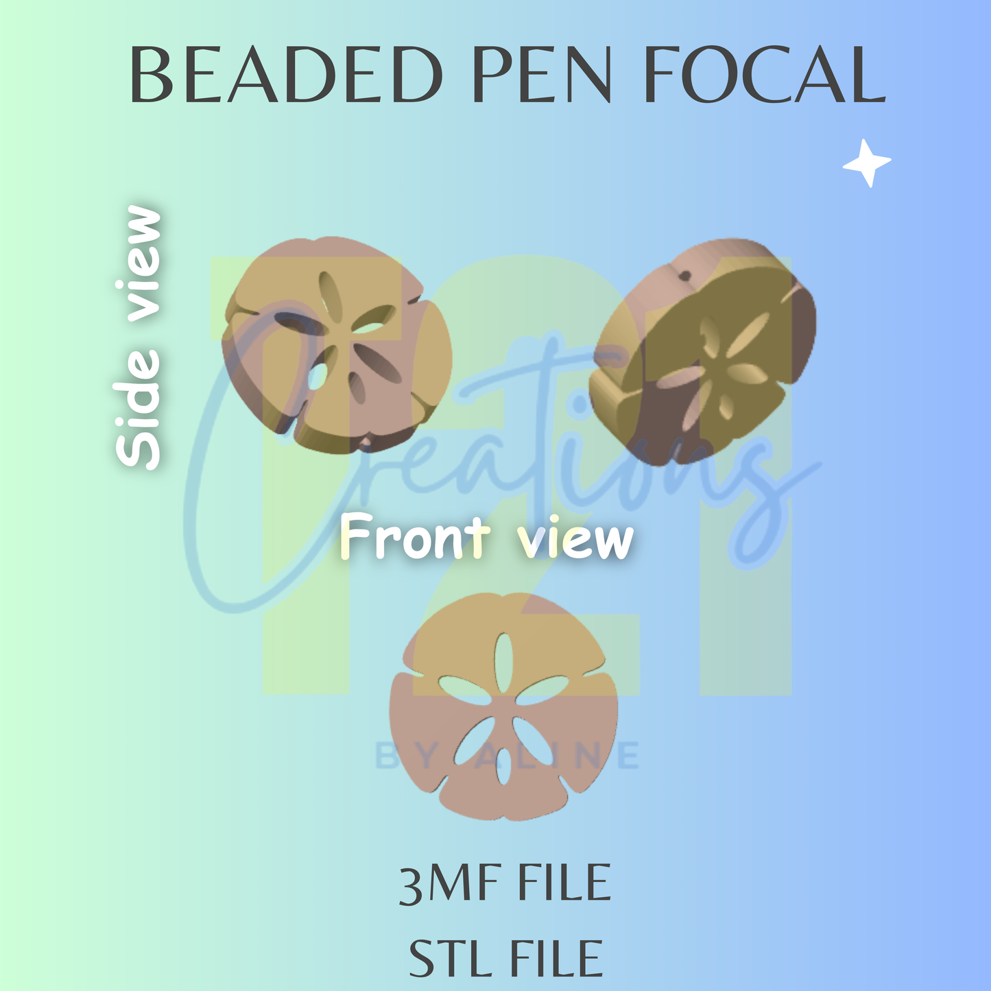 SAND DOLLAR PEN FOCAL STL FILE