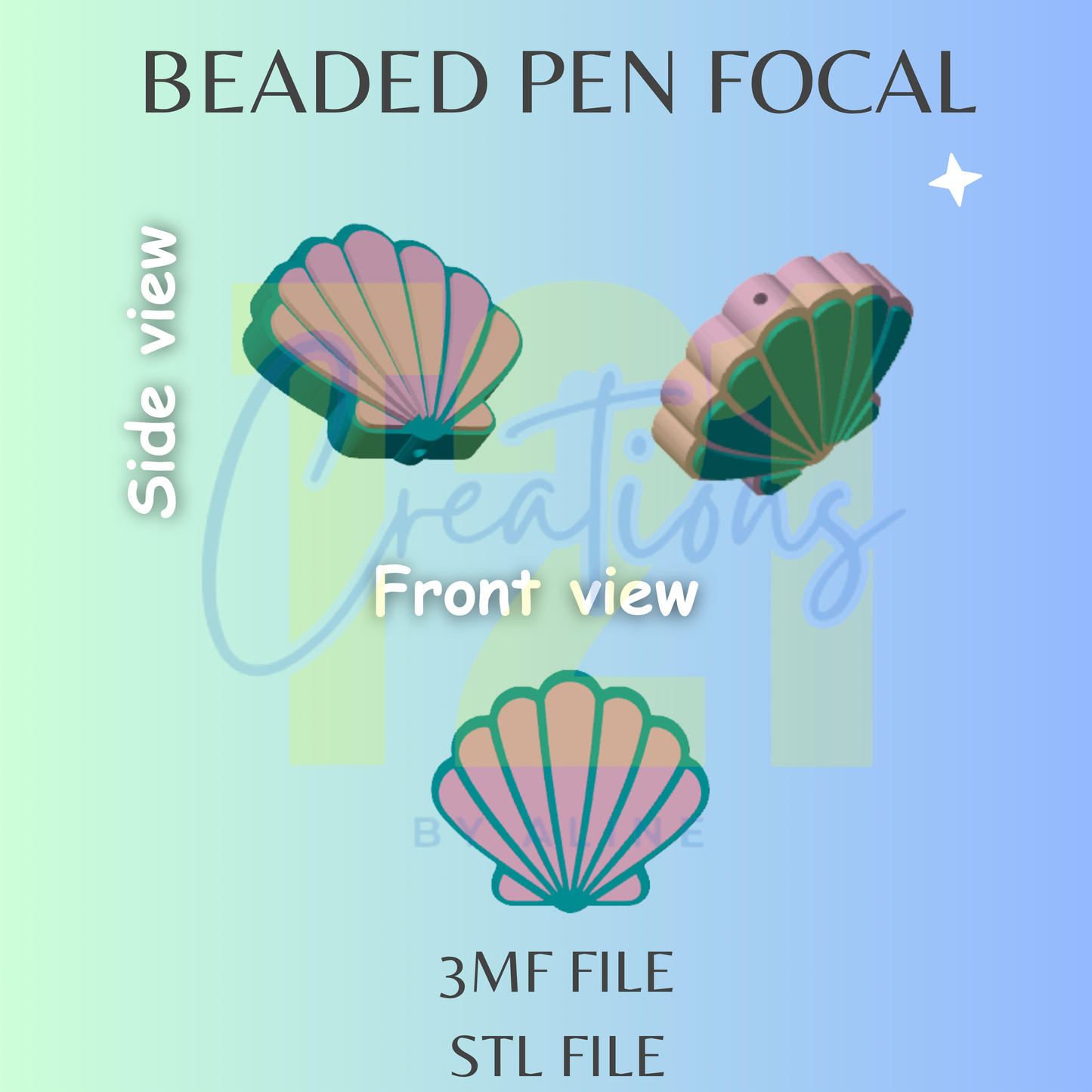 SEA SHELL 1 PEN FOCAL STL FILE